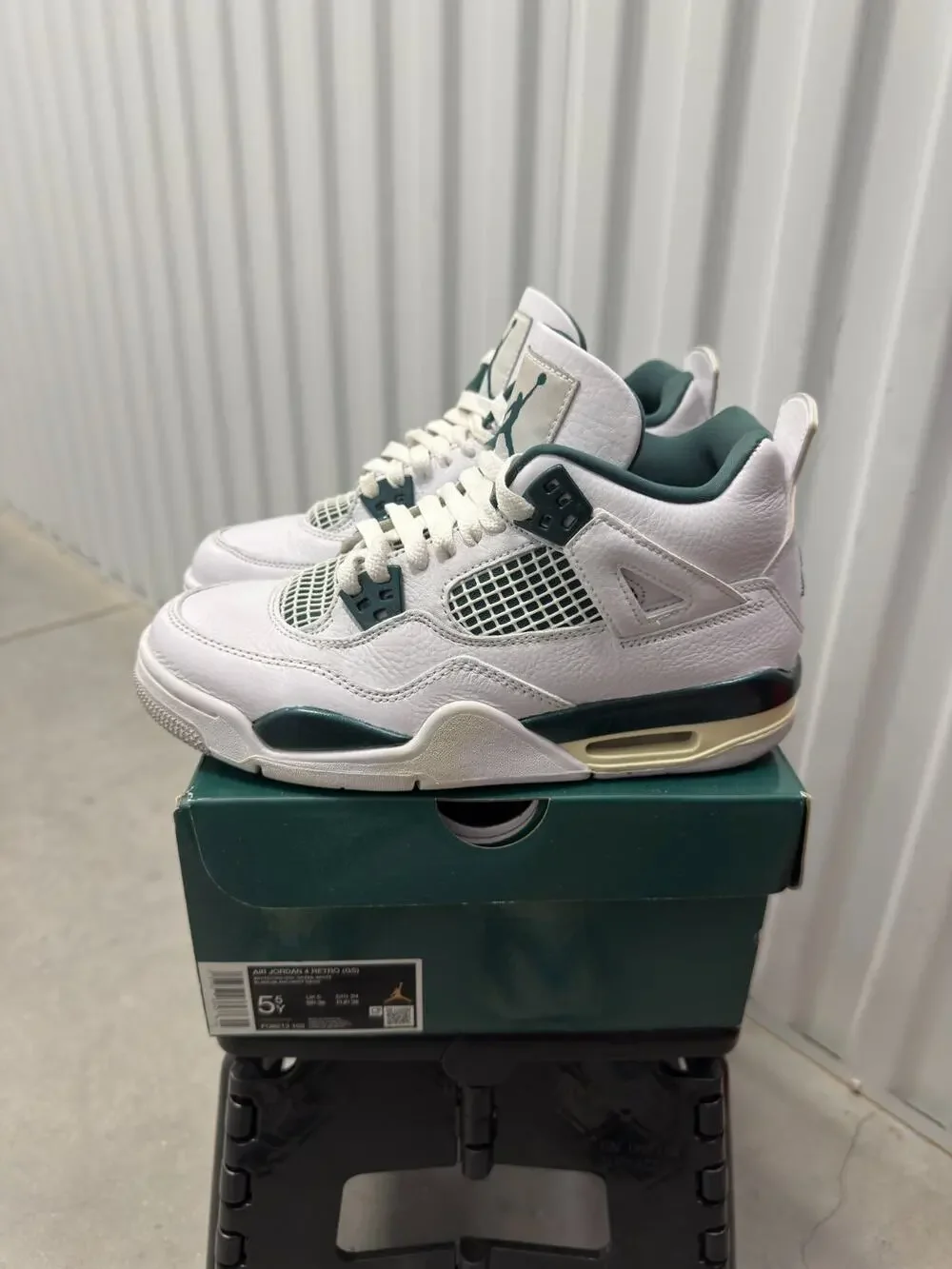 Nike Air Jordan 4 Oxidized Green White 2024 Size 5.5Y GS - FQ8213-103